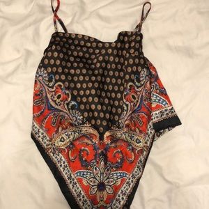 SHEIN BANDANA TOP TIES IN BACK
